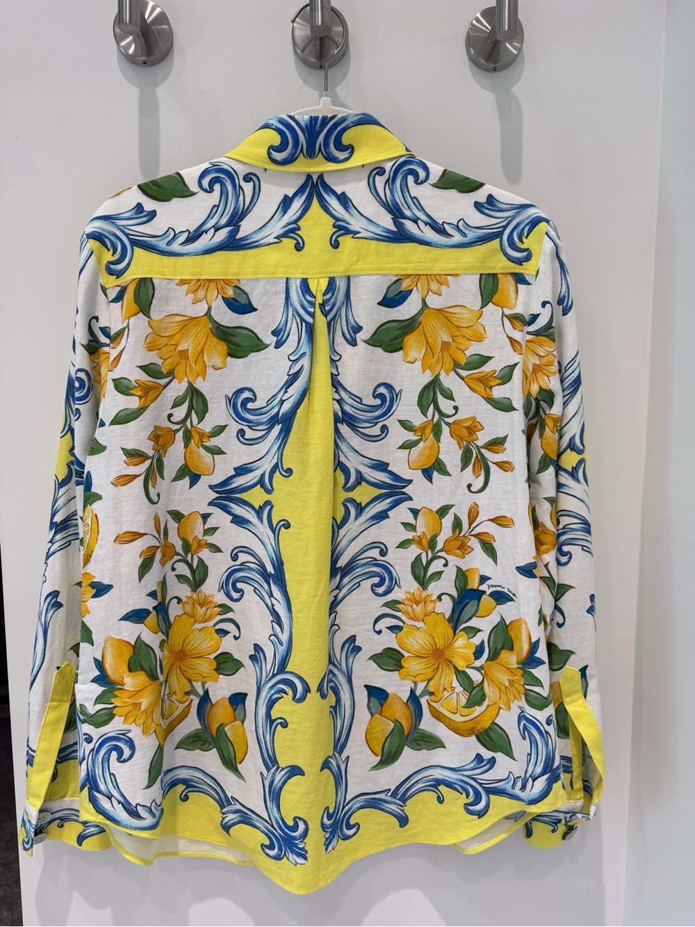 FARM Rio Yellow Floral Scroll Button-Front Jacket - Picture 2 of 3